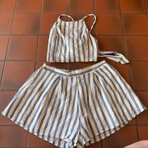 Two Piece Set Crop Top and Shorts